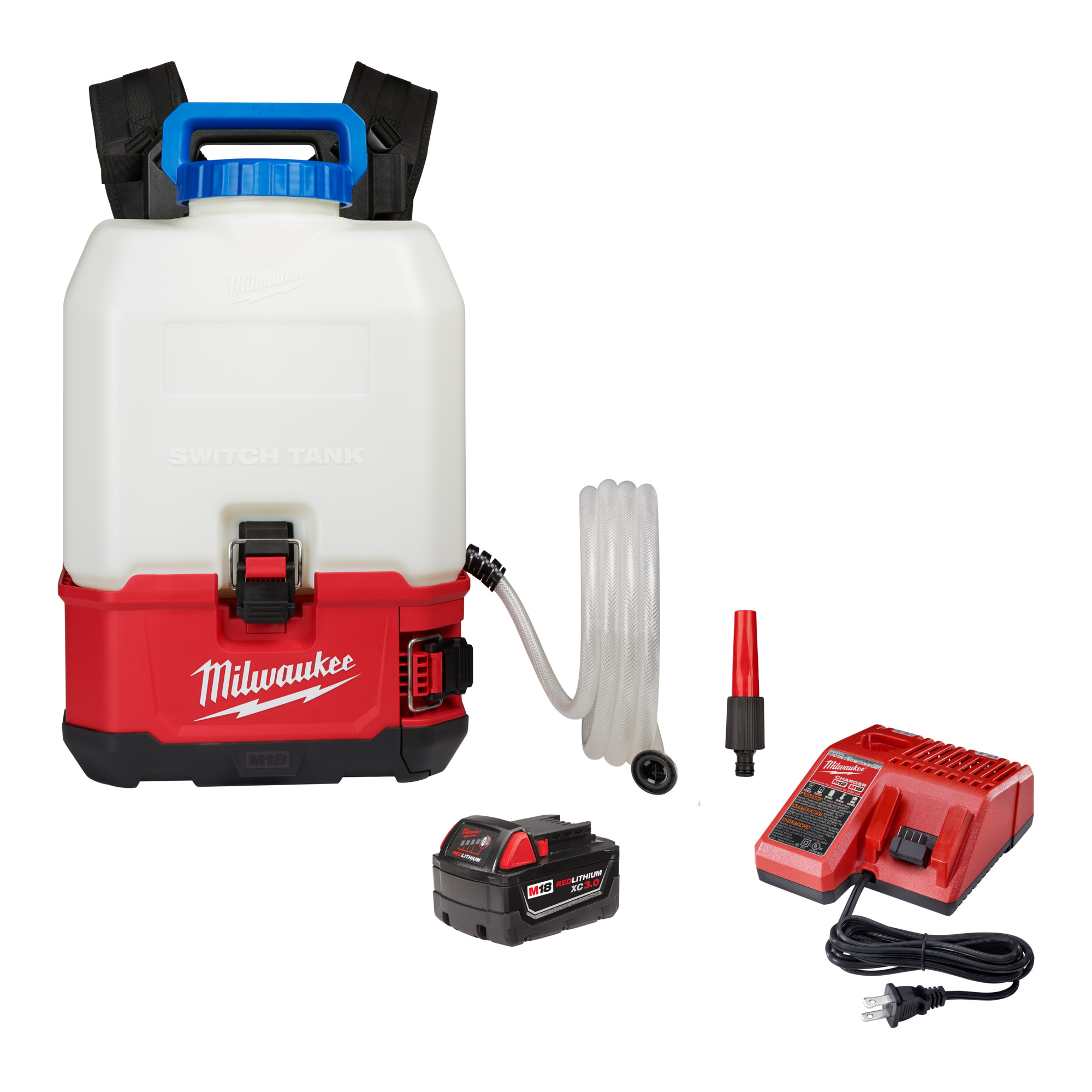 Milwaukee M18 Switch Tank 4-Gallon Backpack Water Supply Kit, Tool, Battery and Accessories, Model# 2820-21WS